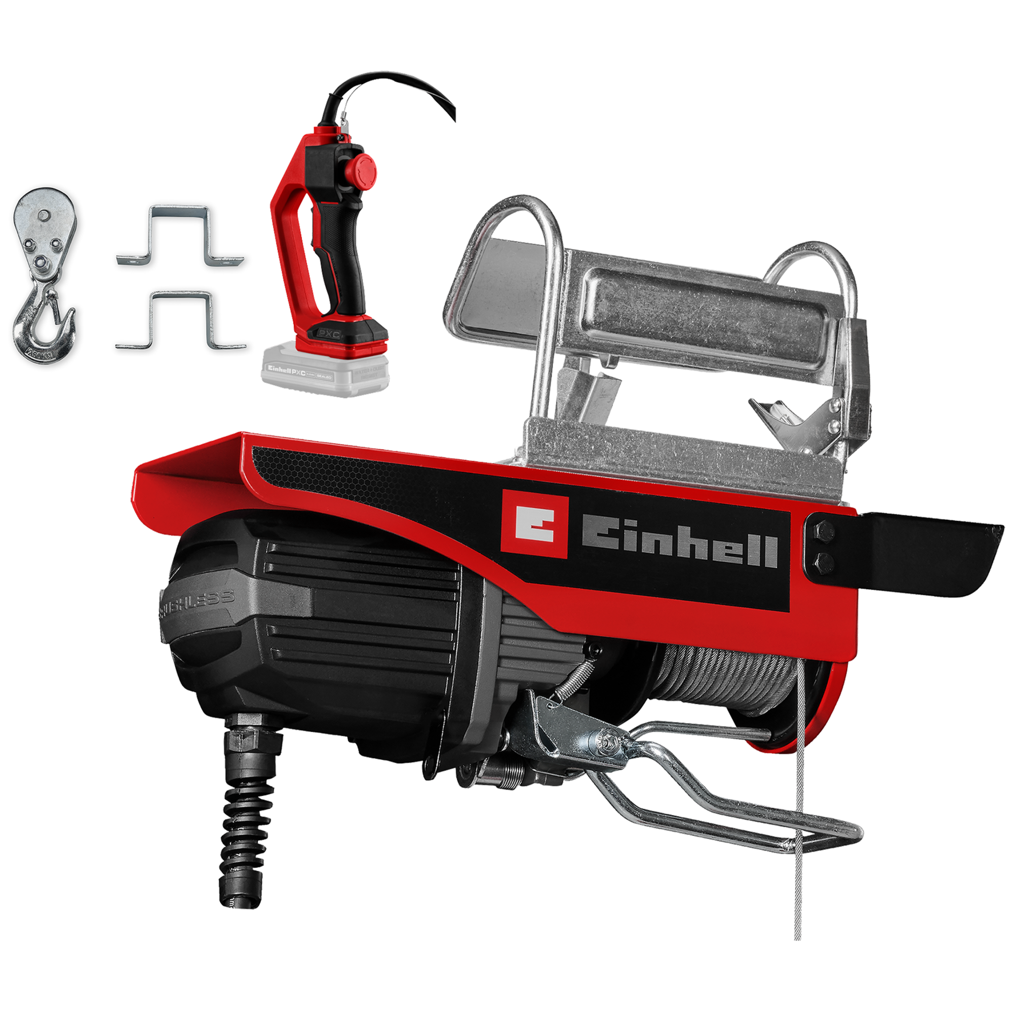 Einhell Rot Seilzug + Werkstattkran, 2255161 Akku-Seilhebezug - Image 4