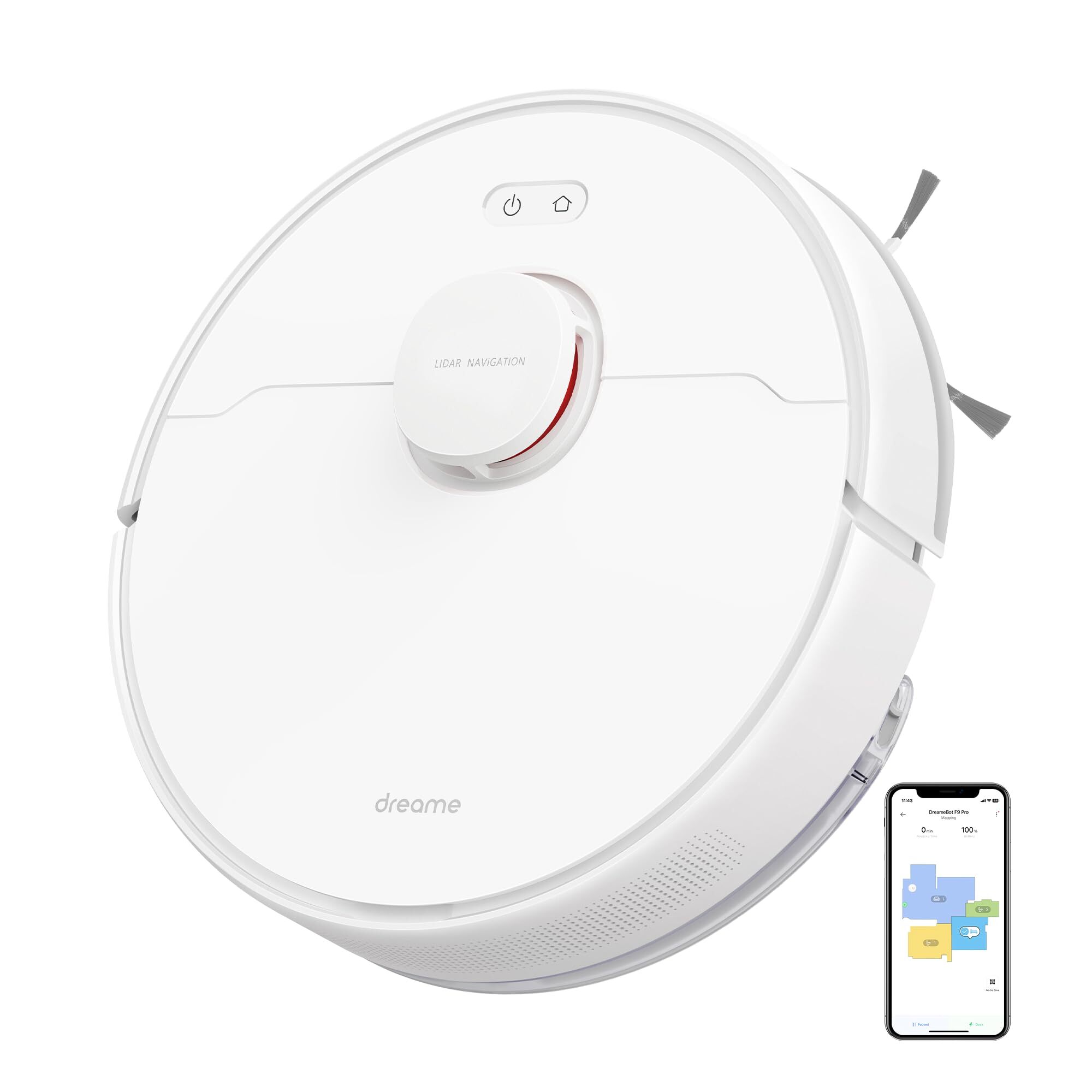 Dreame Weiß F9 Pro Staubsauger Roboter Und Wischroboter 2-In-1,Lidar-Navigation,150 Min