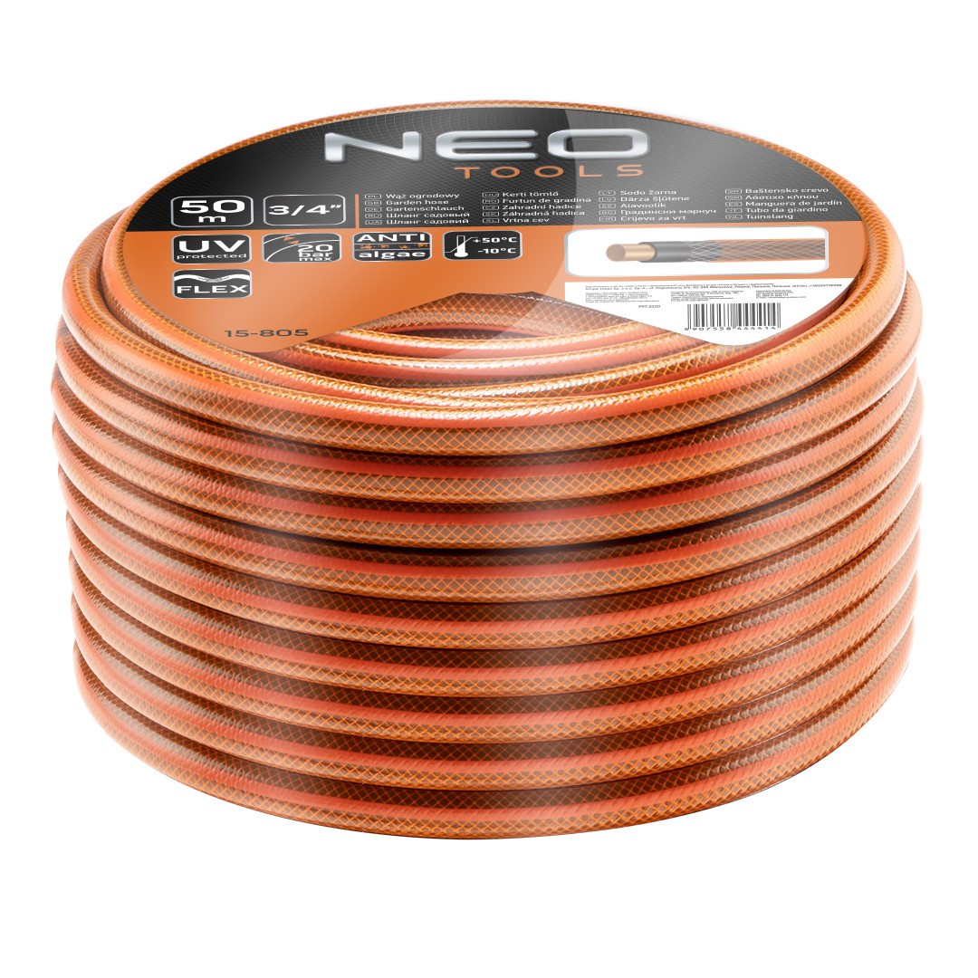 Neo Gartenschlauch 3/4" X 50 M, 4-Lagig, -Sparsam