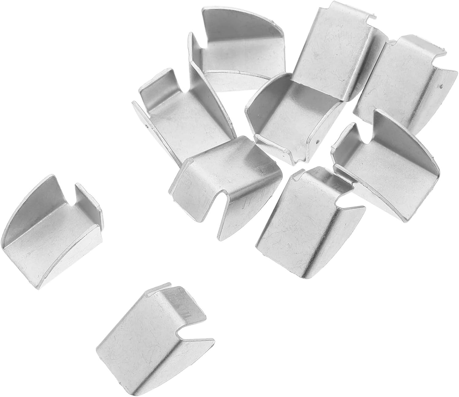Clips de fixation pour étagères de placard en métal argenté, lot de 10