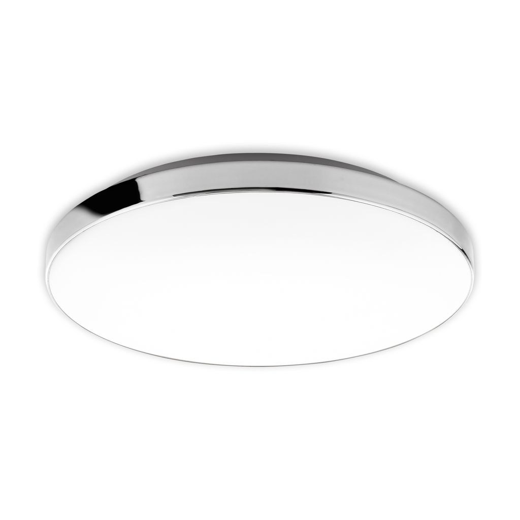Briloner - Badezimmerleuchte Badlampe Ip44 4000k Ø35,5cm 1700lm 18w Weiß-chrom