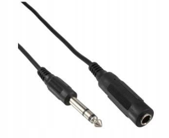 Microconnect Schwarz Audiokabel 6,35 Mm 5 M