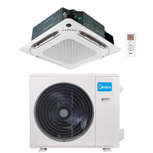 Climatizzatore Condizionatore Midea Cassetta 4 Vie Slim Con Griglia Breezeless R32 42000 Btu Mcd1-42hrfnx(ga) Inverter Classe A++/a+ Midea
