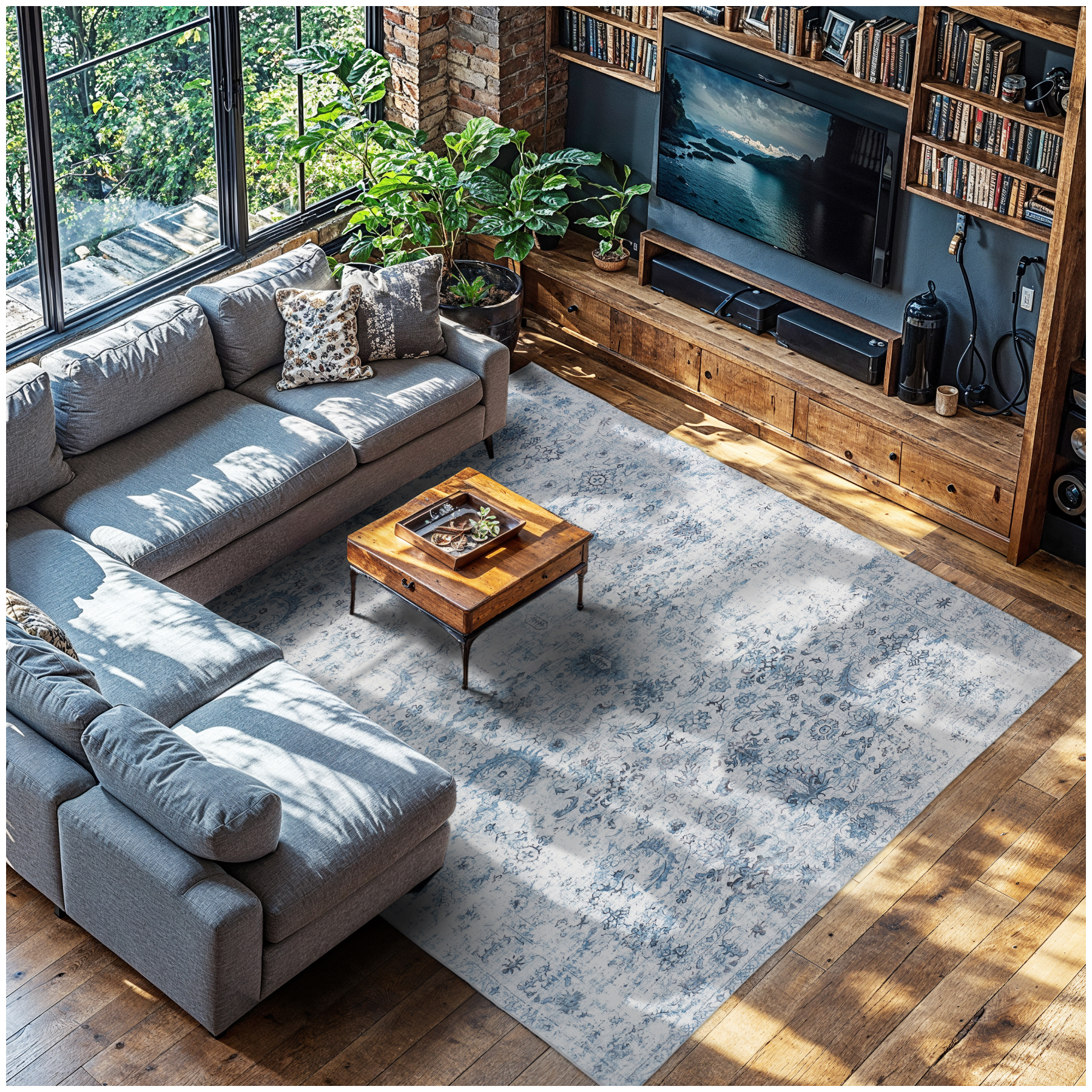 Tectake - Tapis Design Vintage Amara À Poils Courts - 240 X 340 Cm