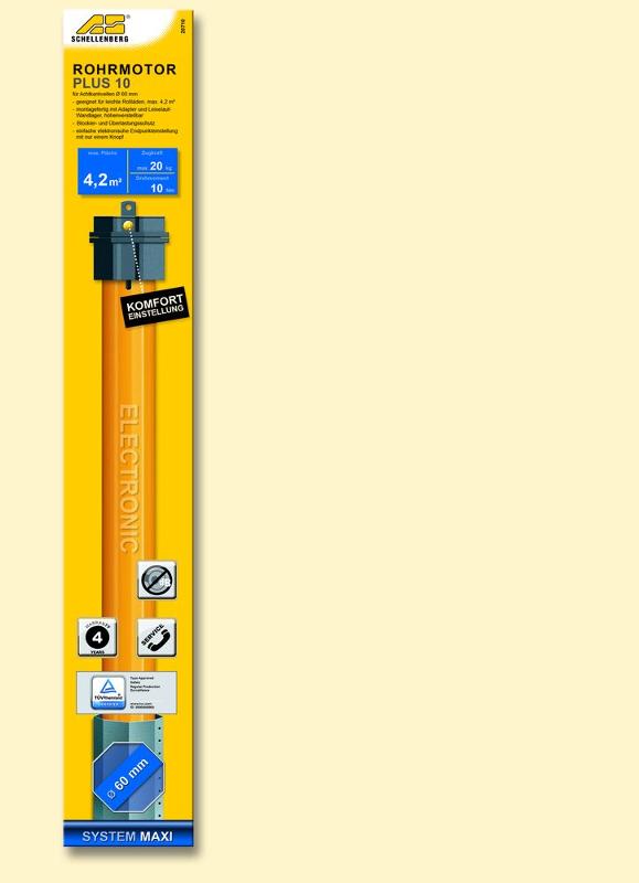 Schellenberg Rollladenmotor Maxi PLUS 10 Nm für 60 mm Achtkantwellen - Image 2