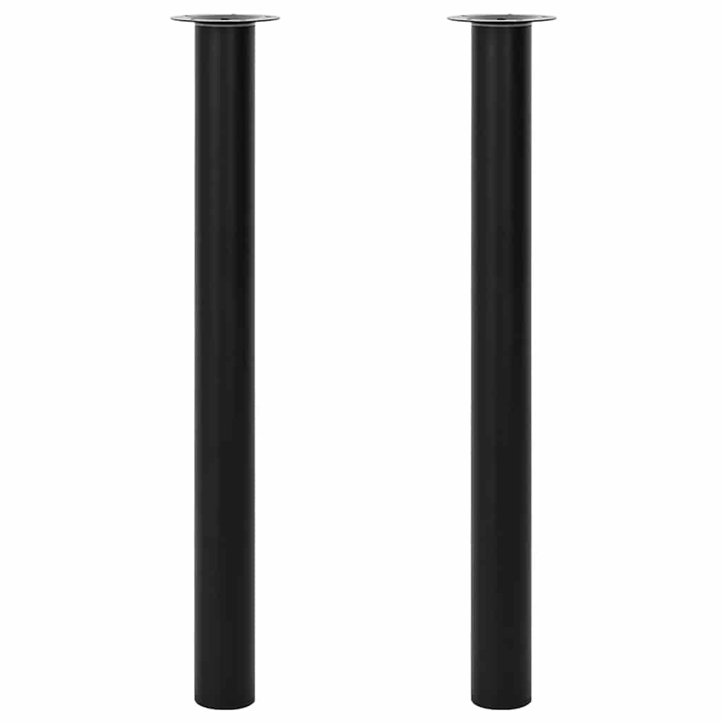 Vidaxl Schwarz 2 X Teleskopfuß Tischfuß Stützfuß Tischbein 710 Mm-1100 Mm