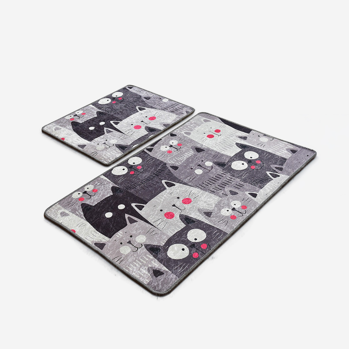 Ahd Amazing Home Design 2er Set Rutschfeste Badematten Waschbar Meow