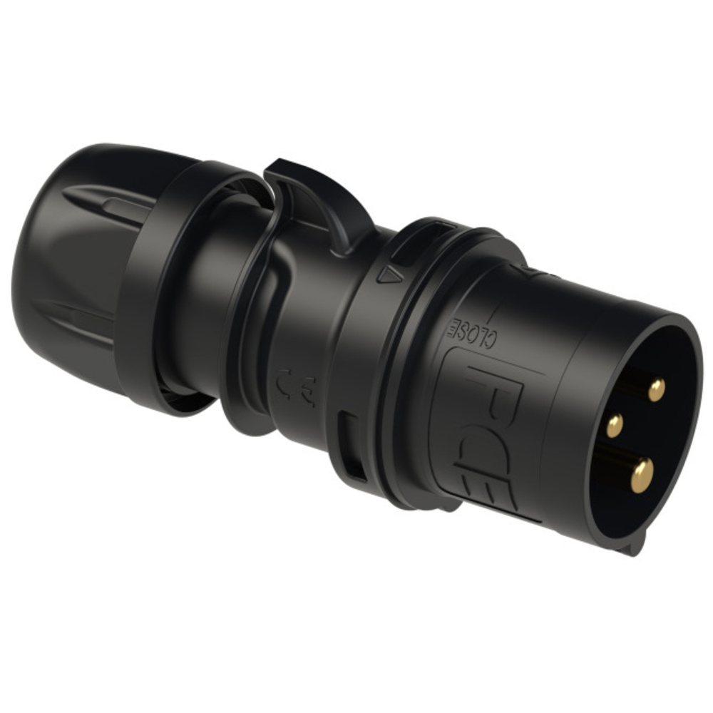 Pce Schwarz Netzstecker + Netzkupplung, 013-6X Stecker 16A 3P 6H Shark (Cee 16/3) - Bild 7