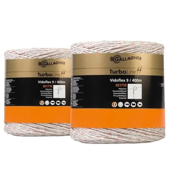 Elektrischer Zaun Gallagher Vidoflex 9 Plus 2 Rollen 400m