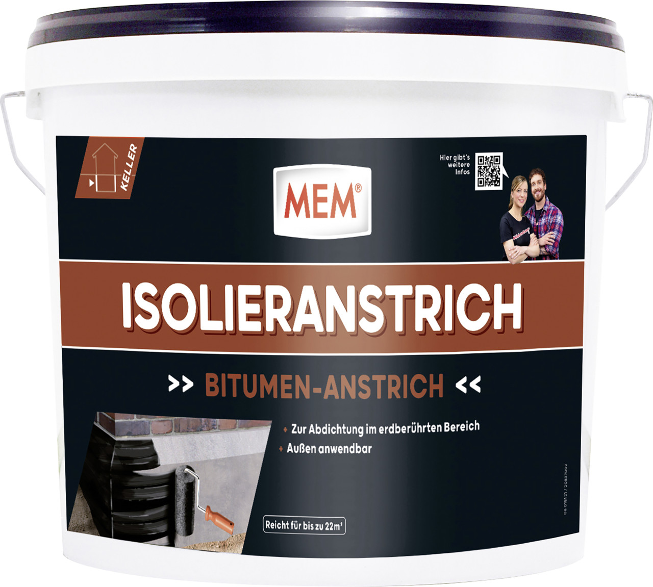 Mem - Isolieranstrich 10 L Deckaufstrich Schutzanstrich Bitumen