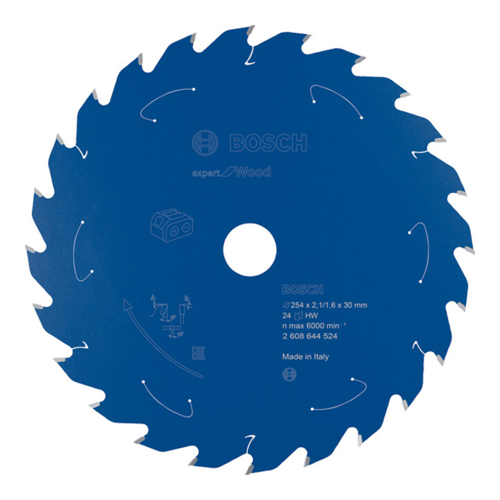 Lame de scie circulaire bois · 254 × 2,1 × 30 mm · 24 dents — photo de l’offre ManoMano