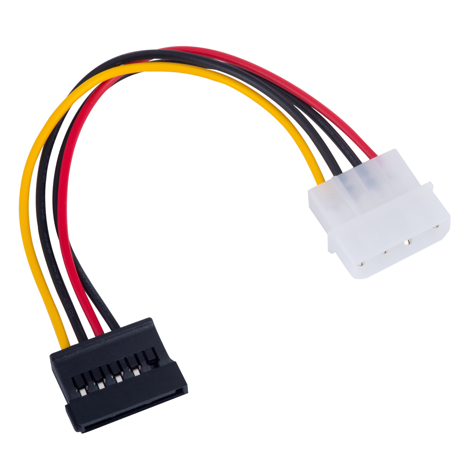 Akyga Schwarz Molex-Sata-Kabel Ak-Ca-17 Stromkabel Hdd Ssd-Laufwerk 15 Cm M/F