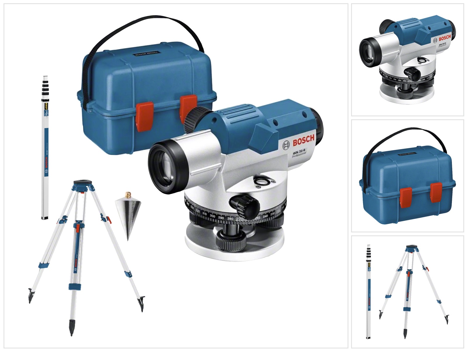 Bosch Gol 32 D Optisches Nivelliergerät + Bt160+Gr500 (0601068503) - Professional