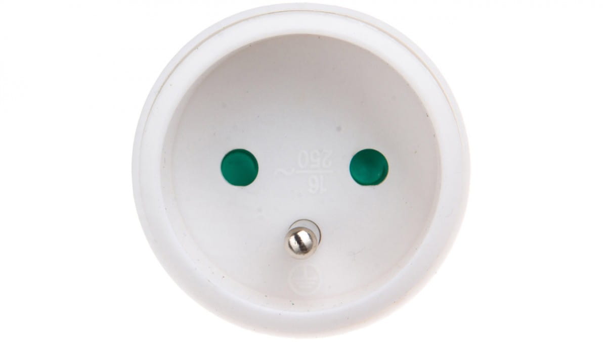 Oem Weiß Tragbare Gerade Steckdose 10/16A 250V 2P+Z Mit Griff Em-Fbyc-01 P0045