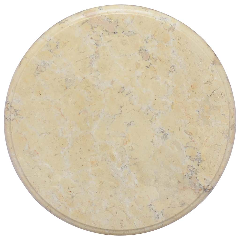 Vidaxl Beige Tischplatte Creme Ø40x2,5 Cm Marmor