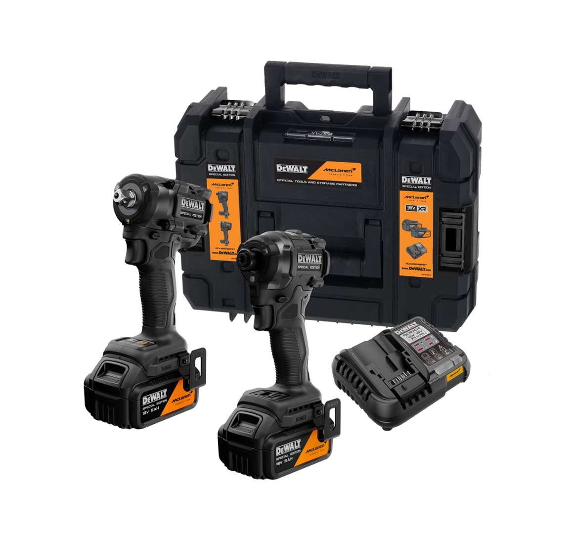 Dewalt 2-Teiliges X Mclaren F1 Team 18V Xr Brushless-Motoren-Kit – 2 X 5 Ah Dck2224mp2t 5054905333133