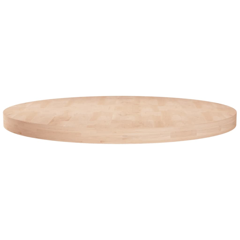 Dessus De Table Rond Ø60x4 Cm Bois De Chêne Massif Non Traité