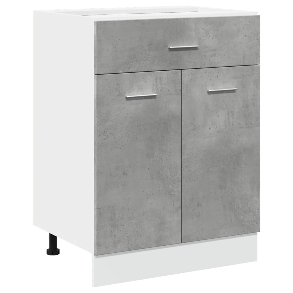 Vidaxl - Armoire À Tiroirs 'lyon' Gris Béton 60 X 46 X 81,5 Cm Bois D'Ingénierie