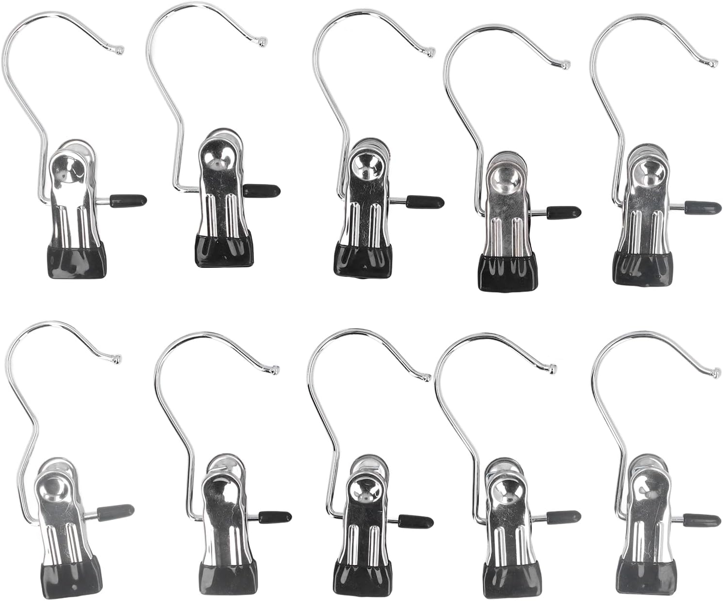 Crochet à clip en acier inoxydable 304, ouverture 2,5 cm, 11,4 x 5,5 cm