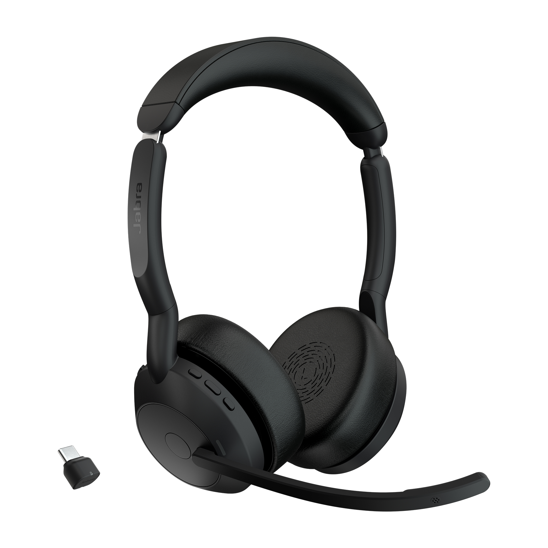 Jabra Evolve2 55 Link380c Stereo Headset - Kabellos, Reichweite 30m, 10h Akku, UC-Optimiert, Schwarz - Bild 10