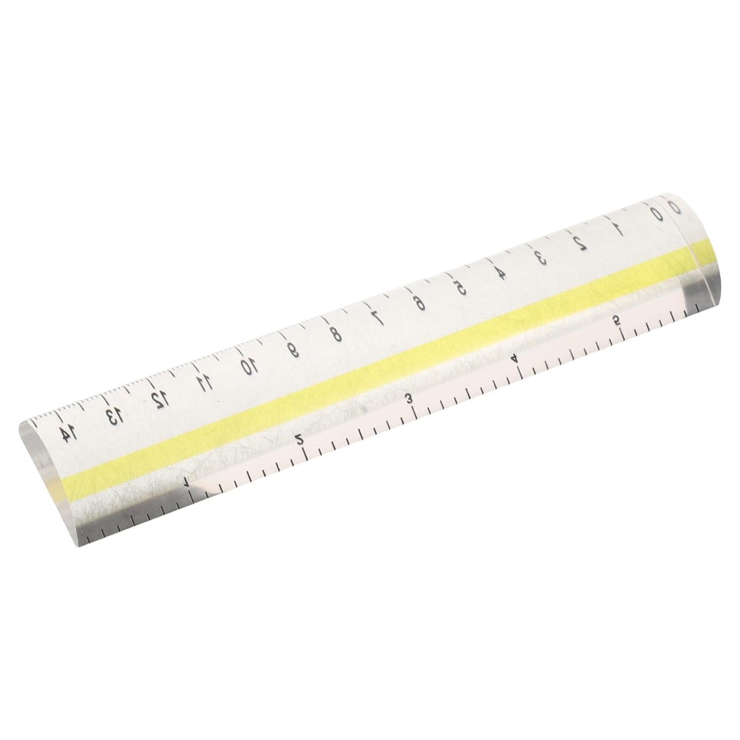 Règle de lecture transparente avec loupe et guide-lignes, jaune
