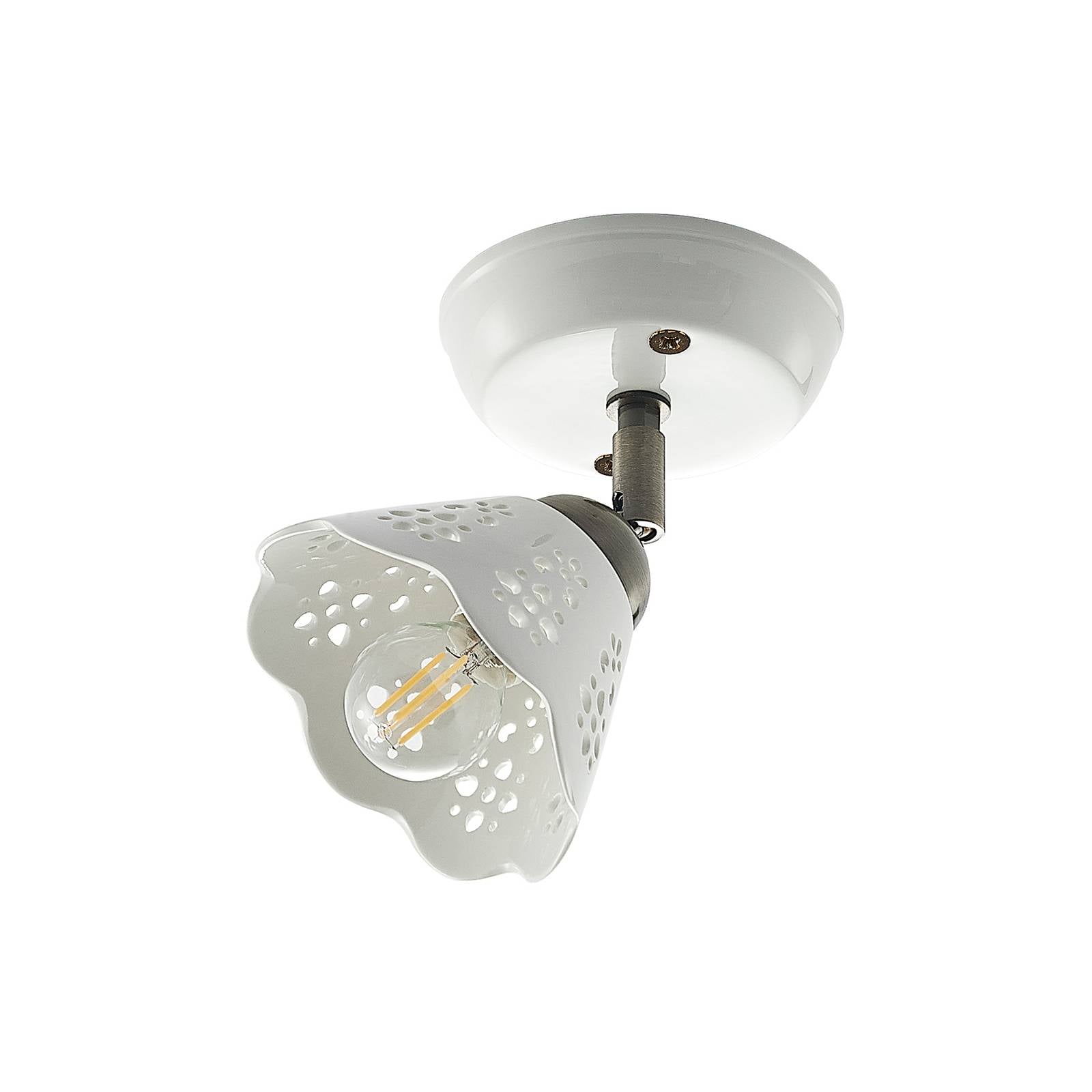 Lindby - Ceiling Lightdimmable 'efgenia' Made Of Ceramics For Living Room & Dining Room