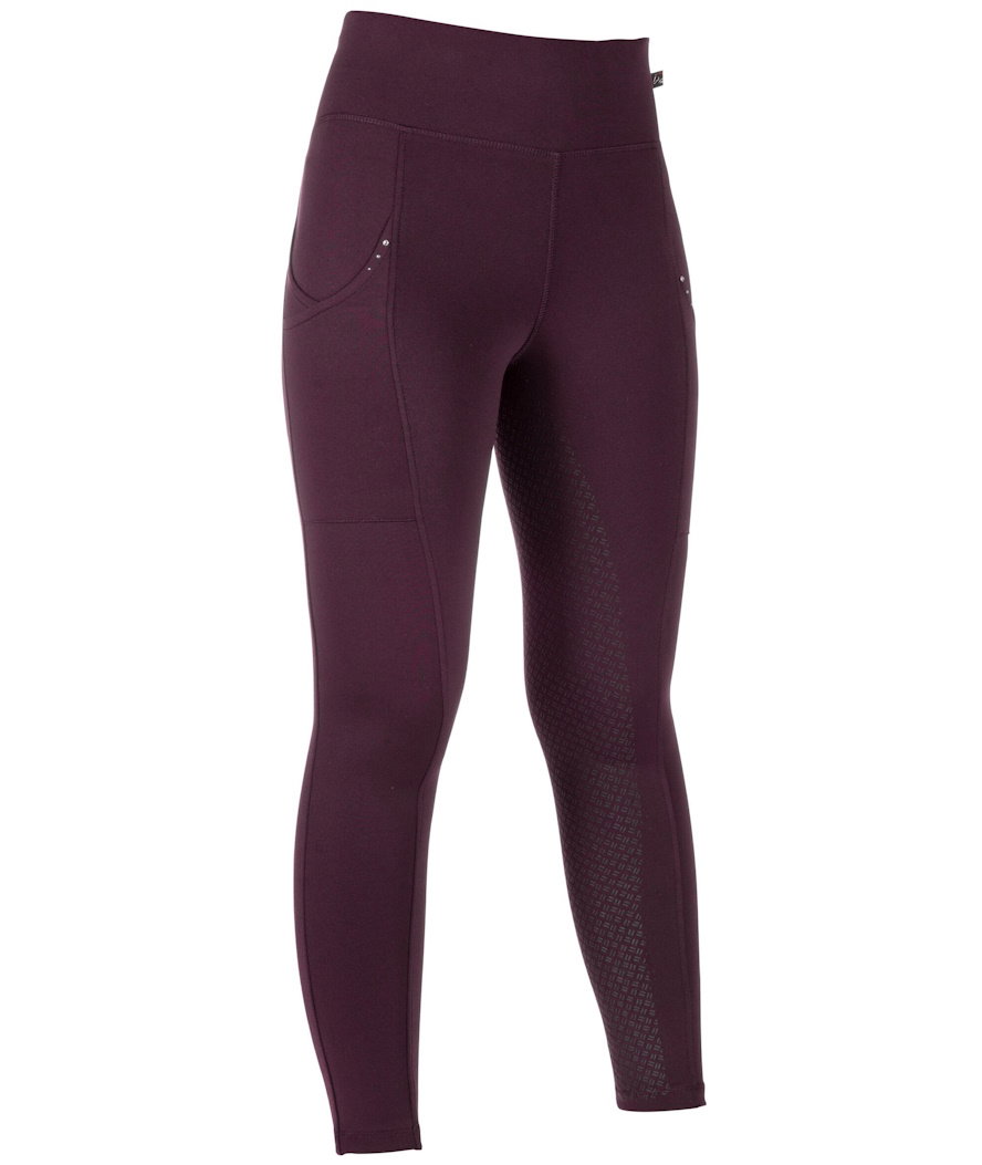 Hkm Sport Equipment 44/46 It, Verde, Damen-reitleggings Aus Gestricktem Stoff Mit Total Grip Silikon Cosy Ii