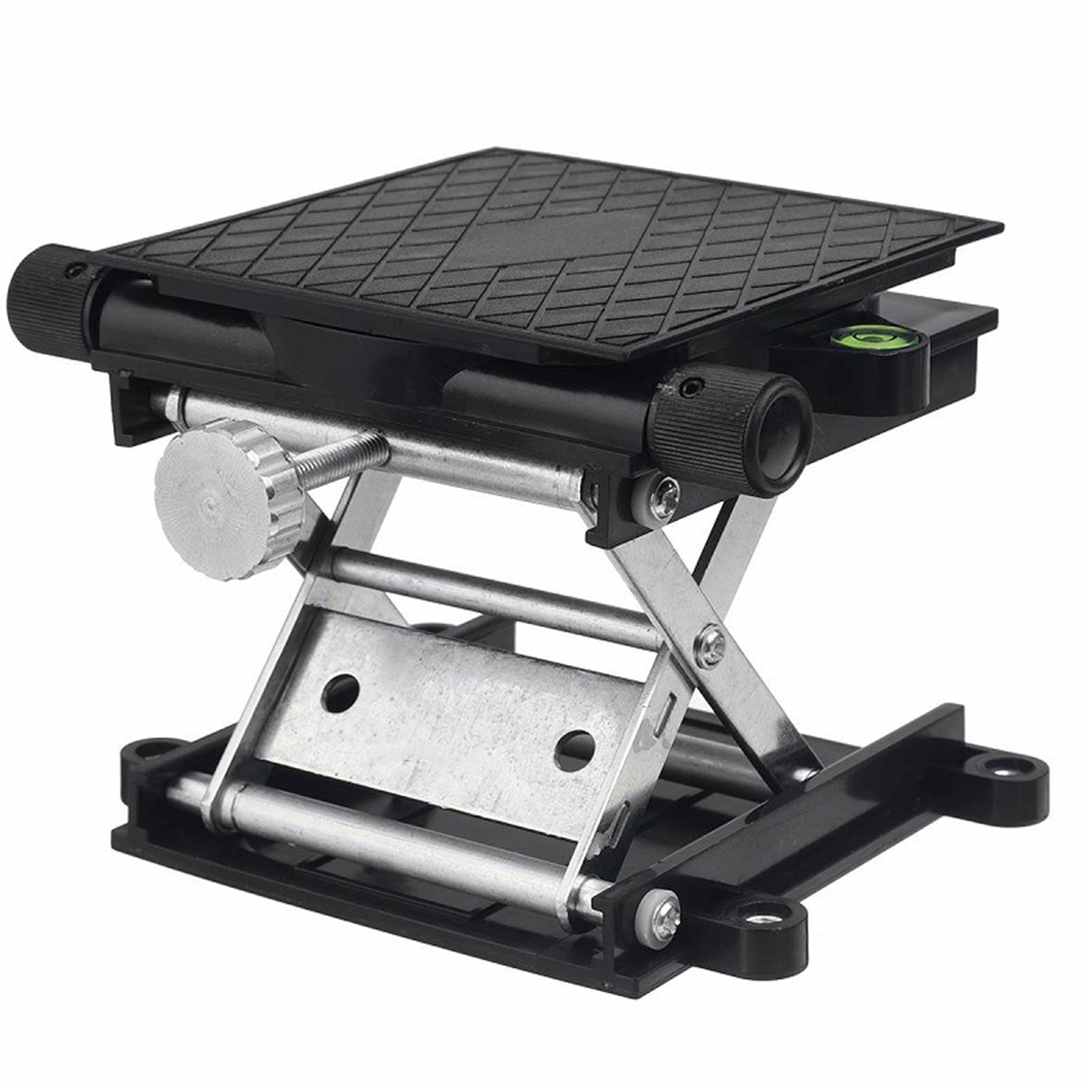 Support de table élévateur rotatif en aluminium noir, pour laboratoire physique chimie biologie
