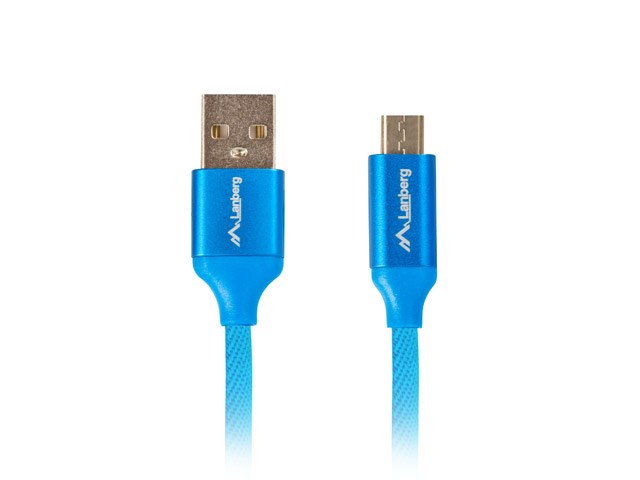 Lanberg CA-USBM-20CU-0010-BL USB Kabel 1 m 2.0 Micro-USB A USB A Blau (1 m, USB 2.0), USB Kabel - Bild 7
