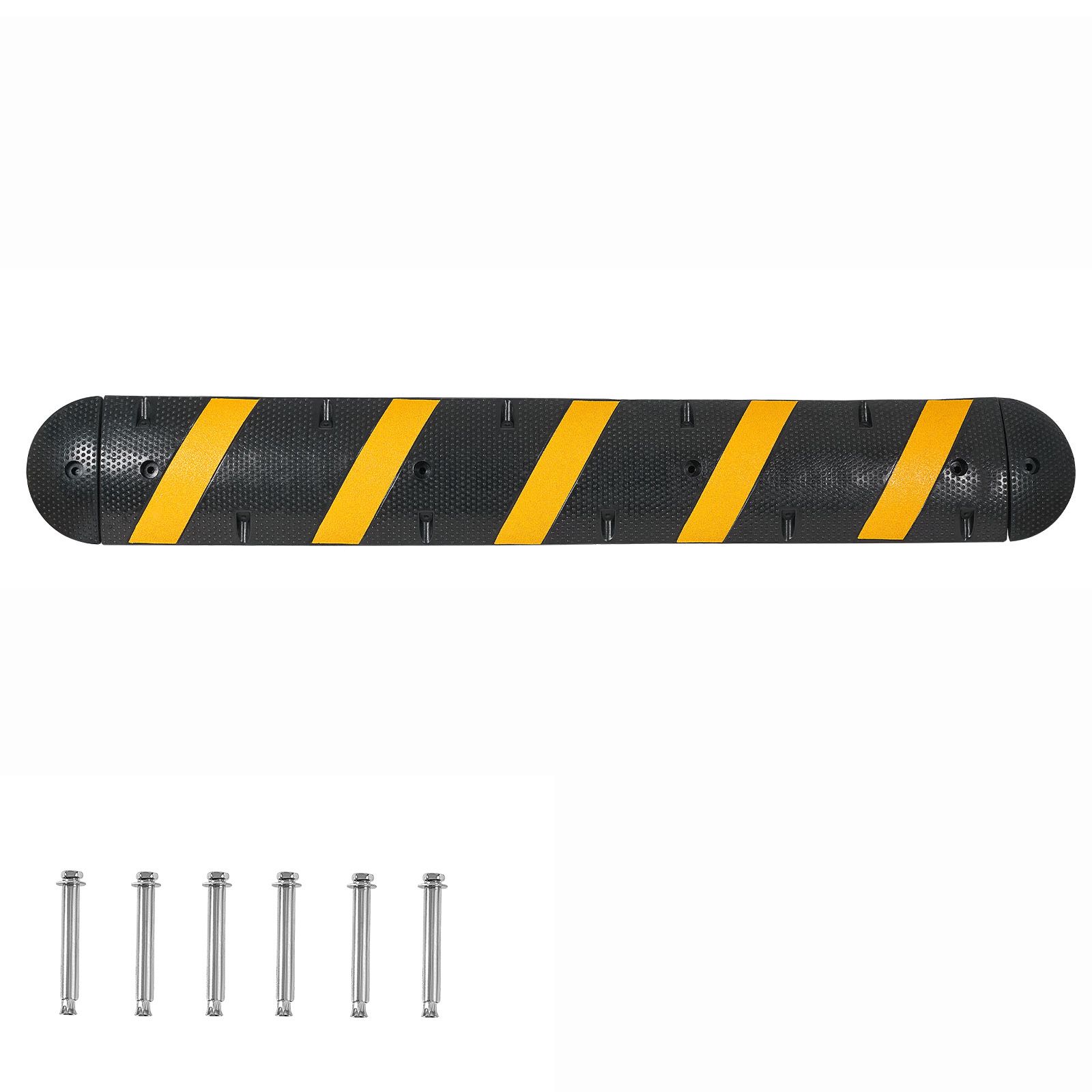 Ralentisseur en caoutchouc 2 canaux, 1830 mm, capacité 9 979 kg/essieu, vis d'expansion fournies, 1 pièce