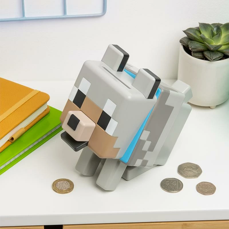 Paladone Products Mehrfarbig Spardose, Minecraft Spardose Wolf - Image 2