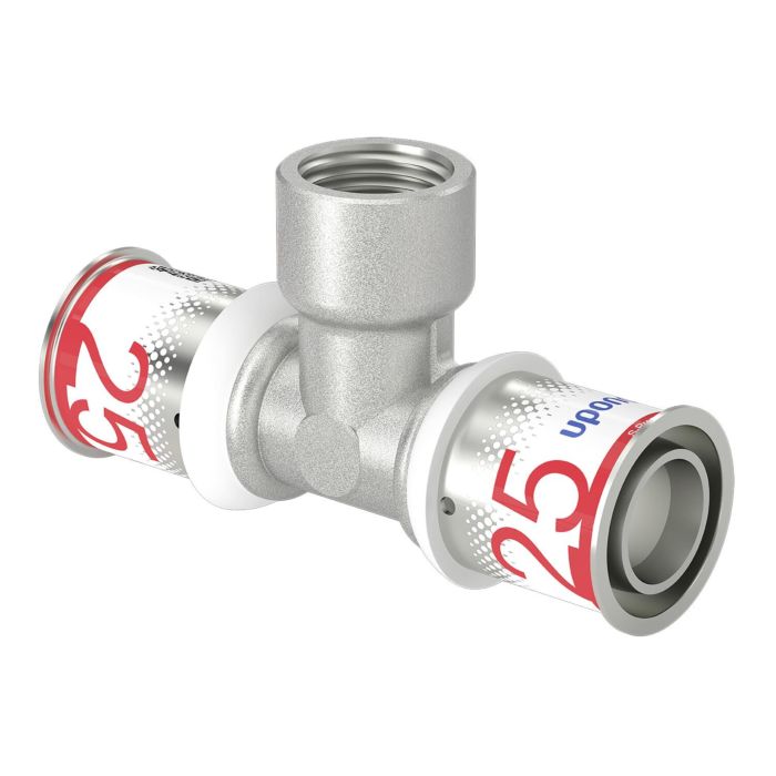 Uponor Grau Rohrverbindungstechnik, Mlc-Press-T-Stück Mf. 25-1/2-25 - Für Fussbodenheizung Und Warmwasser- Und Heizkörpersysteme (T-Verbindung) - Bild 3