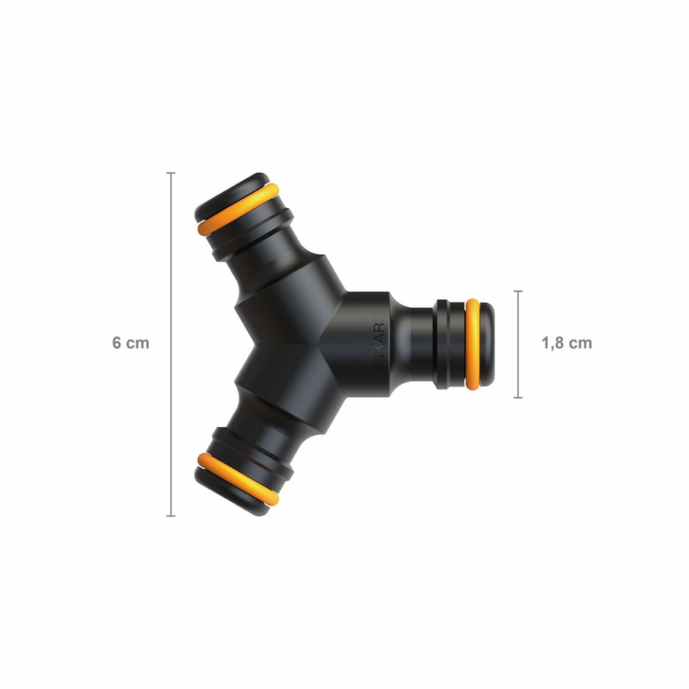 Fiskars Schwarz Dreiwegeanschluss
