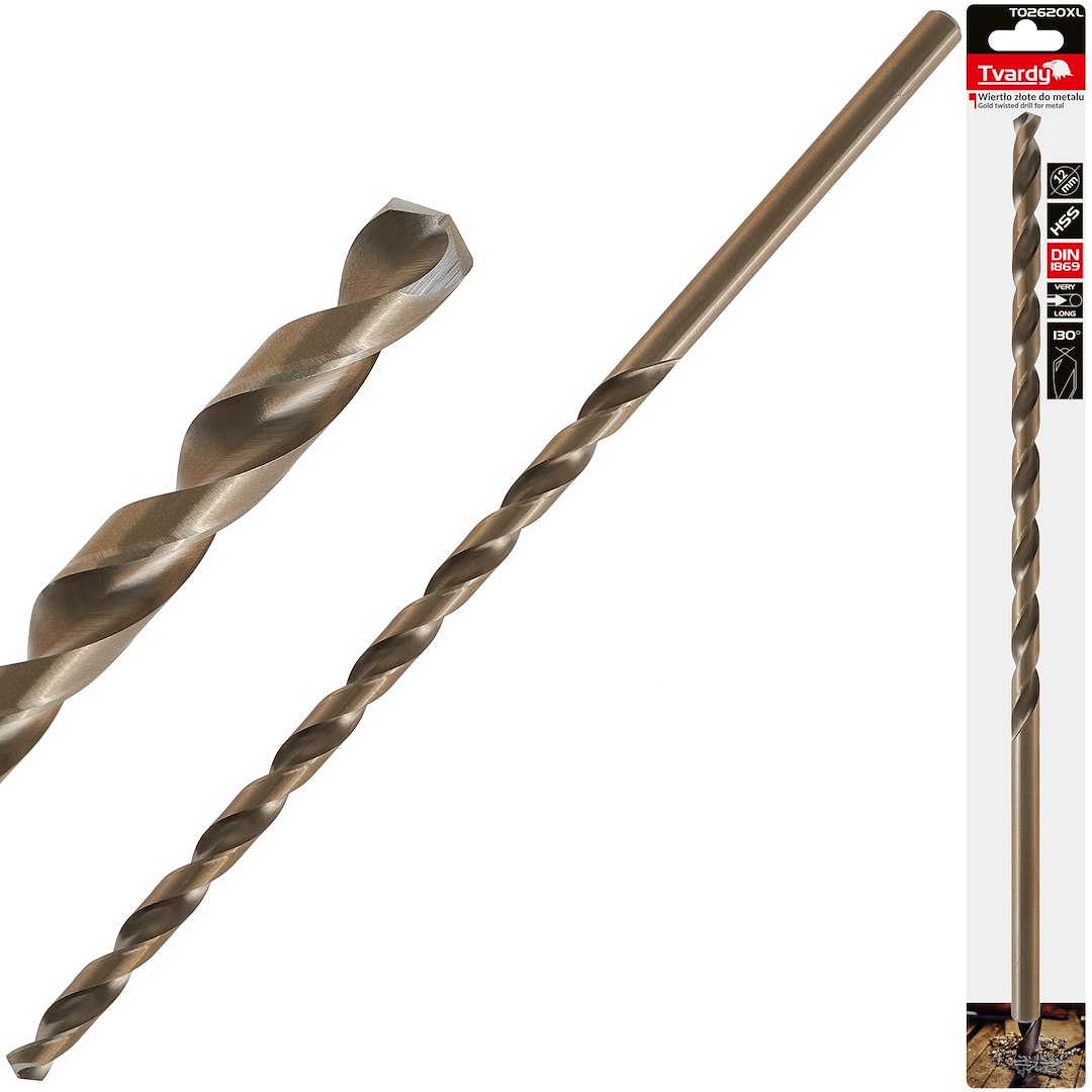 Import Goldbohrer Für Metall, Lang 12, 0 X 375 Mm, Hss Din1869 (25/50/100)