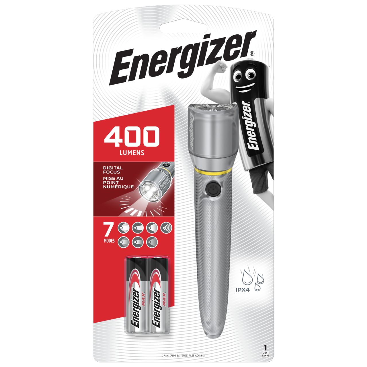 Energizer - Vision Hd Metal 2Aa Led Taschenlampe Batteriebetrieben 3.5 H 96.67 G 7638900313130