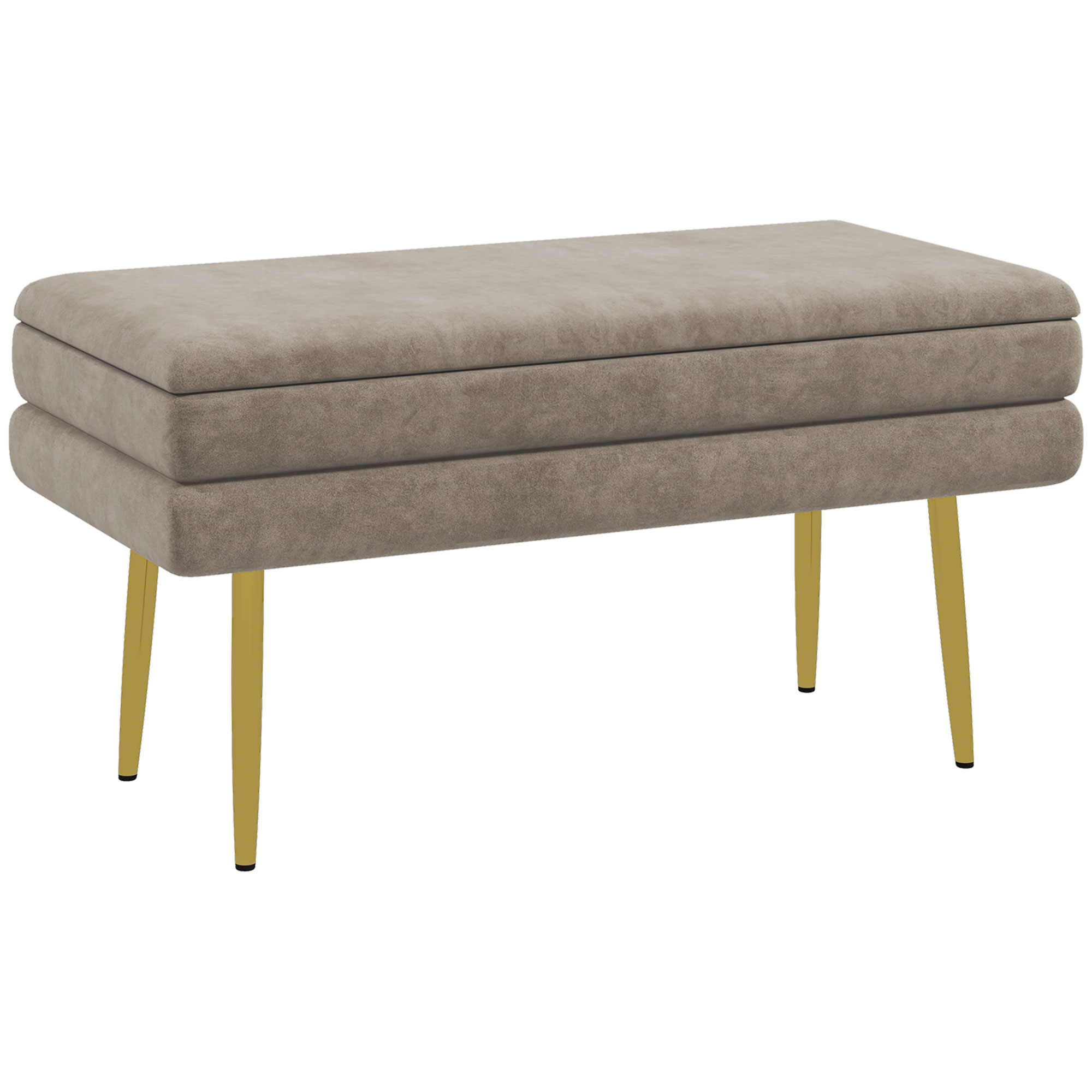Banquette Coffre De Rangement 2 En 1 Piètement Effilé Incliné Acier