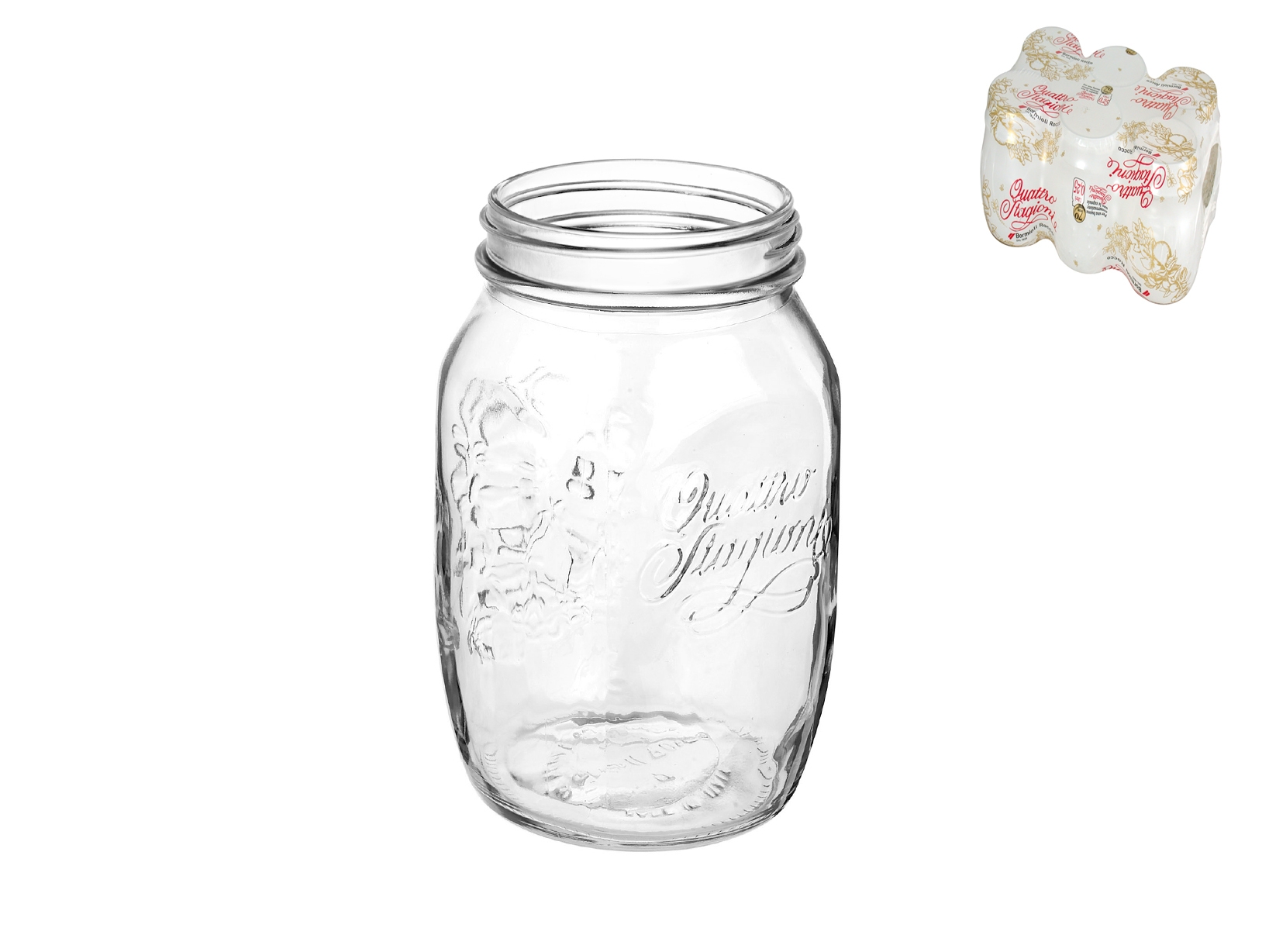 Bormioli Rocco Transparent Glasgefäß Bormioli Quattro Stag