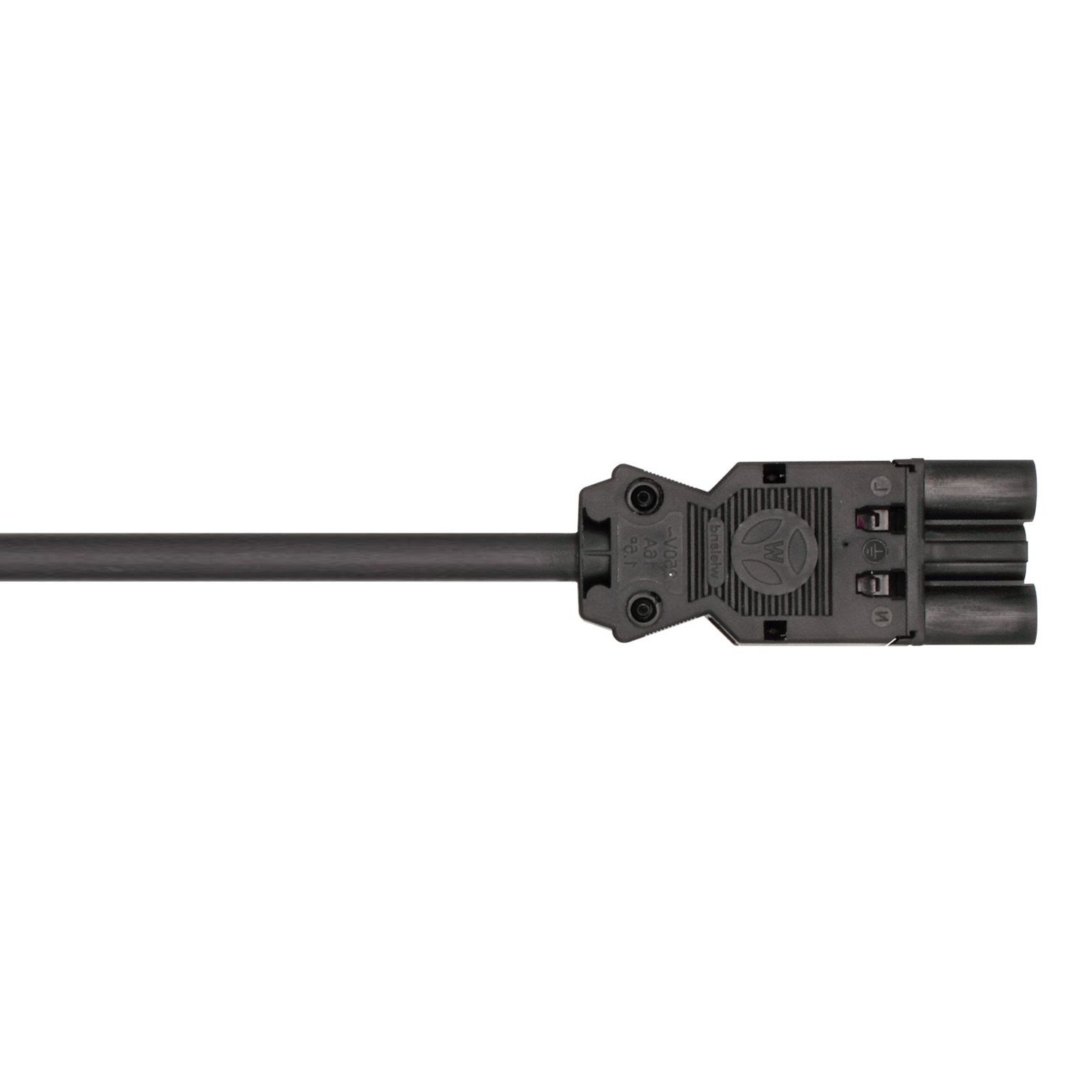 Ledkia Cable GST18 3 Polos Macho con cable de 1m Negro