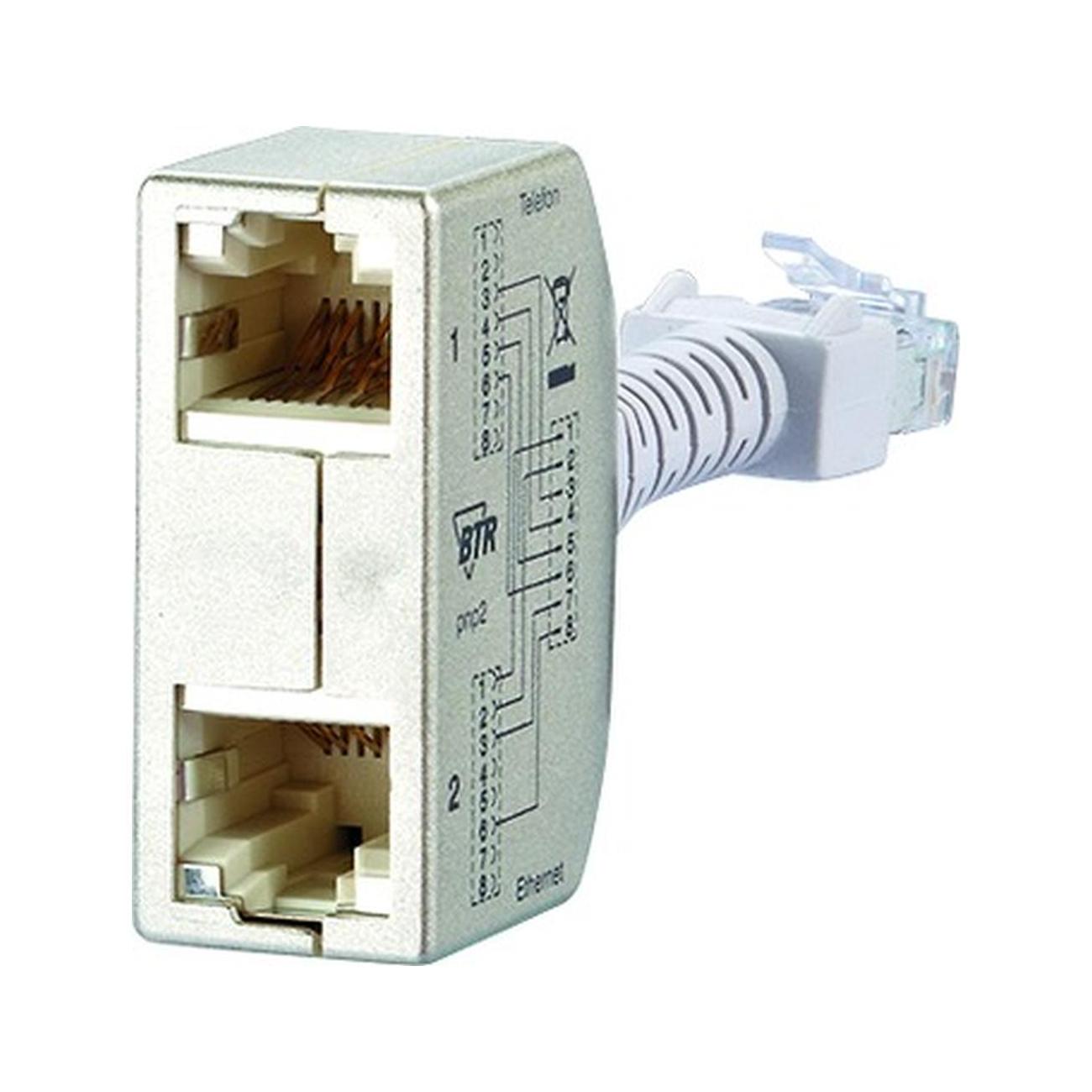 Metz Connect BTR Cable sharing Adpter Set pnp 2 Ethernet-ISDN Ethernet-ISDN silber, Telefon Zubehör - Bild 5