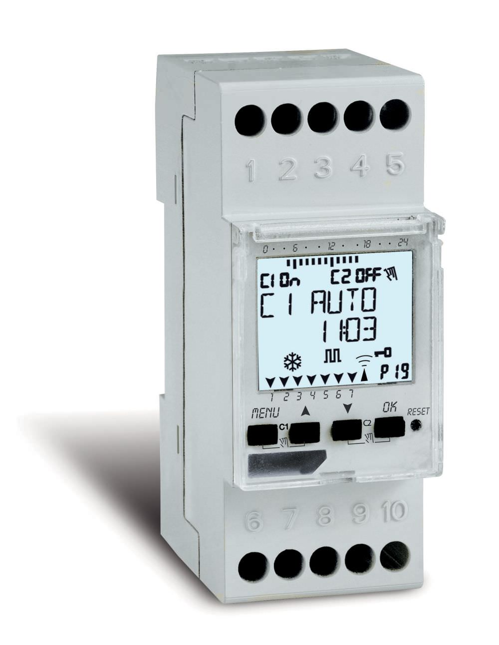 Perry Wallair 1Io3091 Zeitschaltuhr Digital Wochenprogramm, Jahresprogramm 3500 W Ip20 Zufallsfunktion,