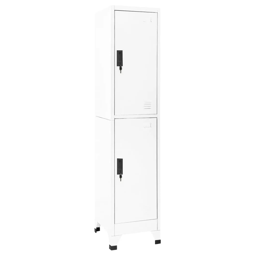 Schließfachschrank Weiß 38x45x180 Cm Stahl - Vidaxl
