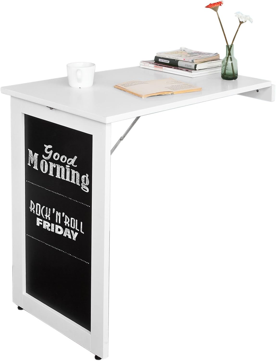 Sobuy - Table Pliable Murale Bureau Avec Mémo Board - Blanc Fwt20-w ®