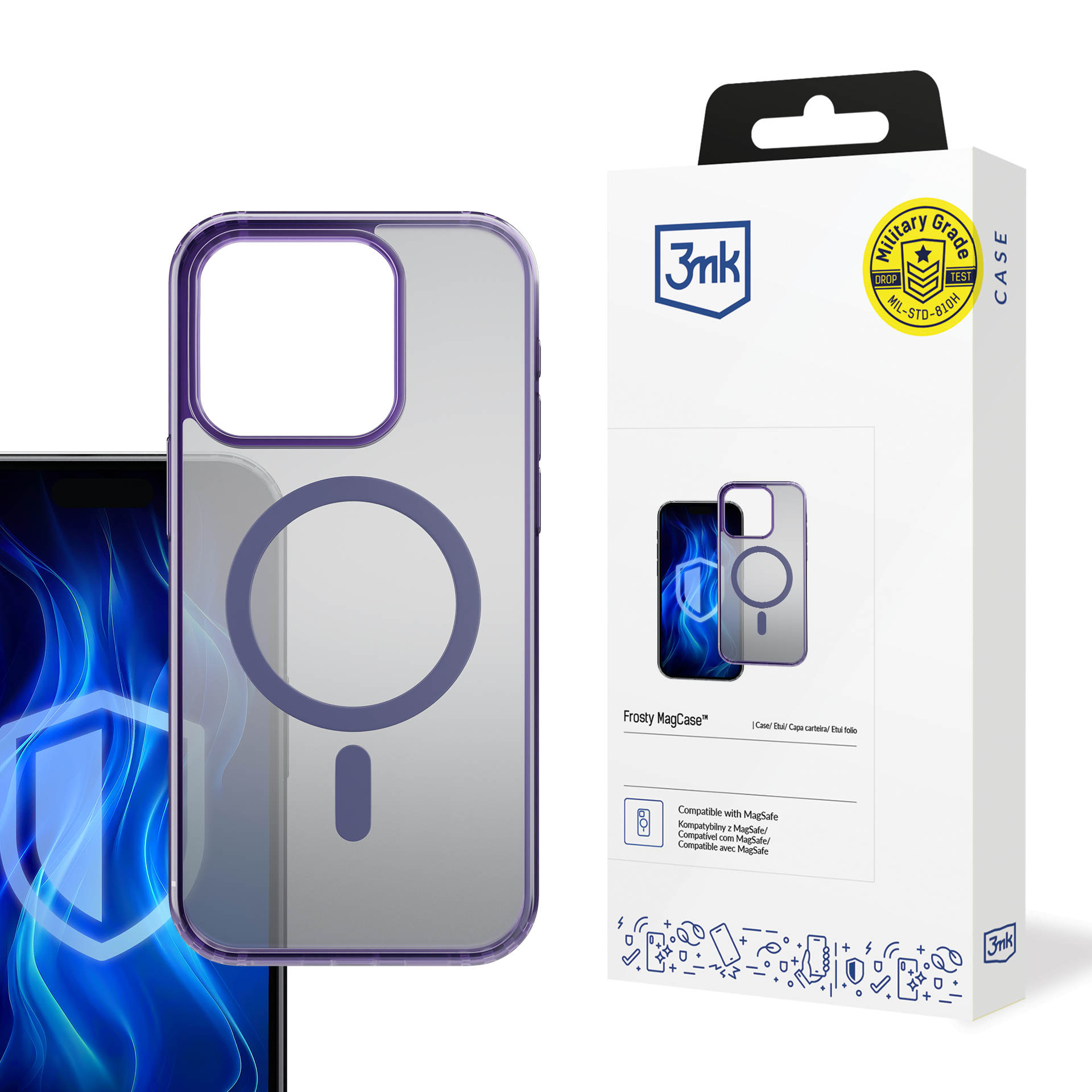 Oem Lila Apple Iphone 16 Pro – 3Mk Frosty Magcase