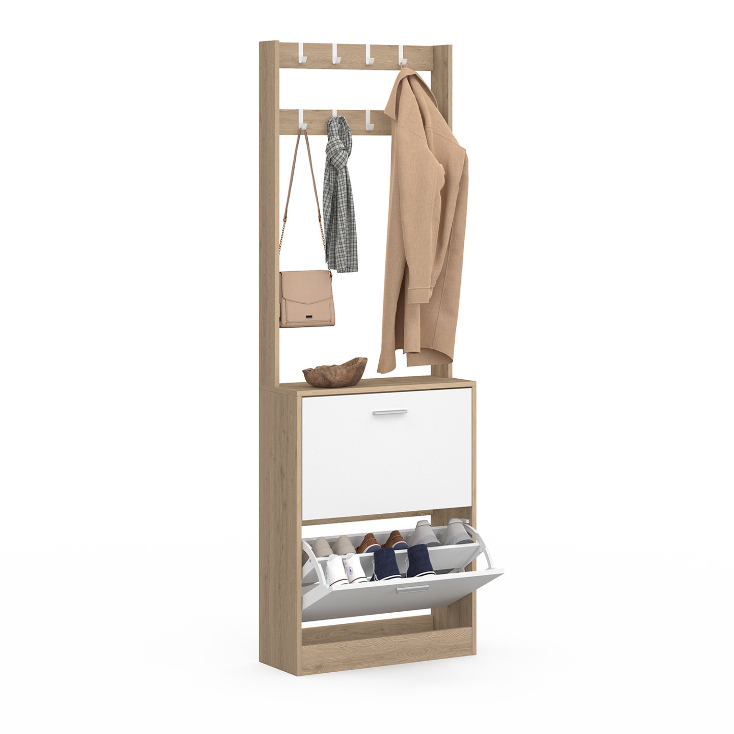 Idmarket – Meuble À Chaussures Klark 2 Portes – Rangement 12 Paires