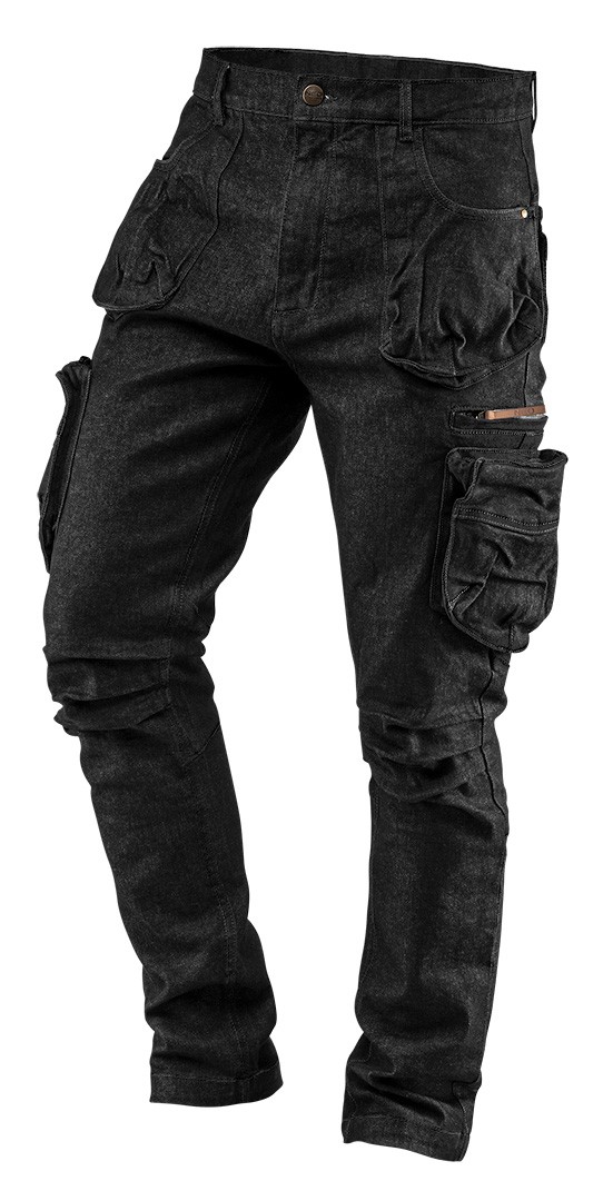 Joom Super Merchant Unisex Schwarz Denim 5-Pocket-Arbeitshose, Größe L - Bild 4