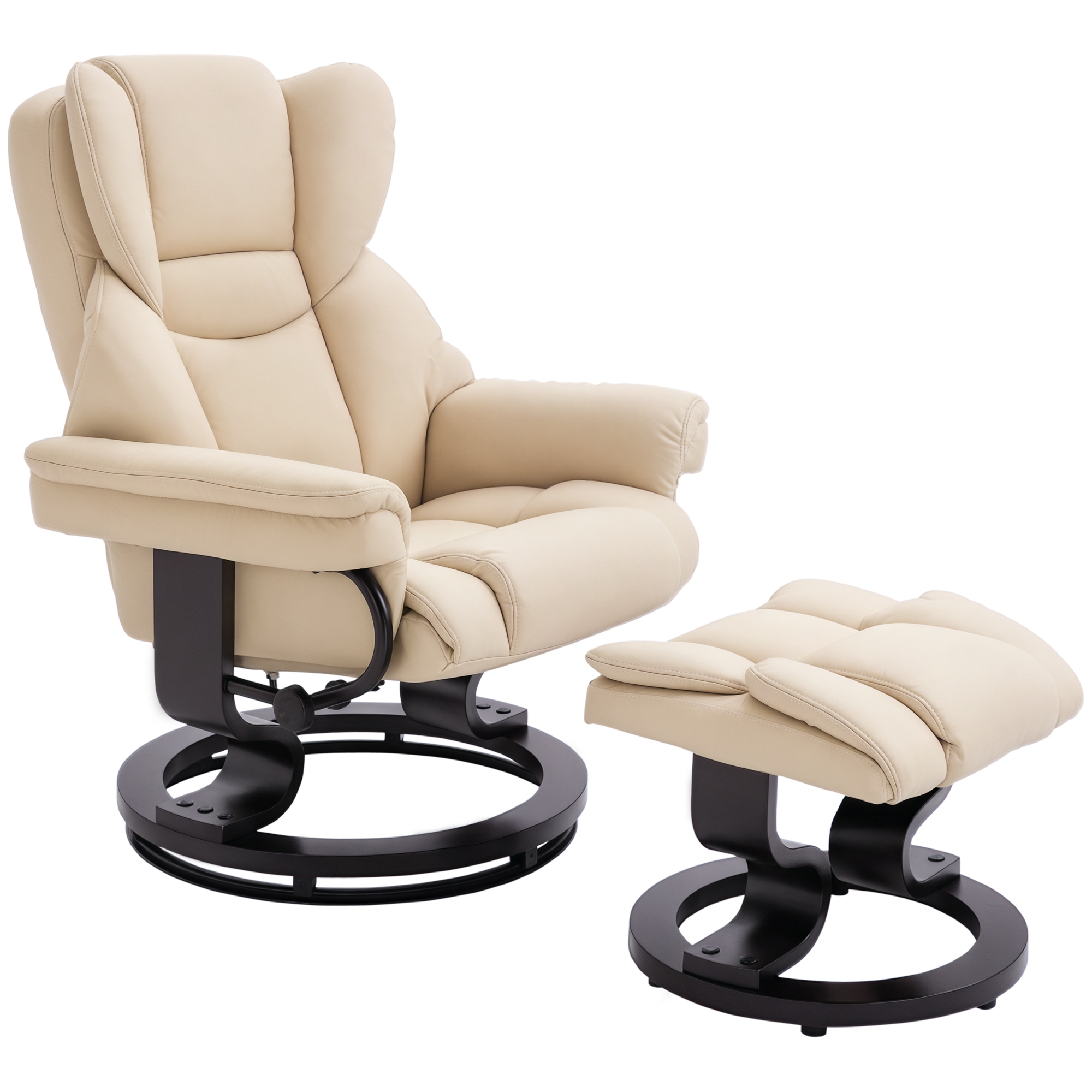 Fauteuil Relax Pivotant Avec Repose-pieds Fonction Allongée Jusqu'à 160