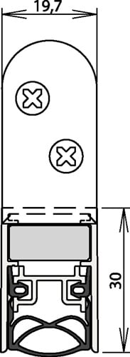 Athmer Silber Türdichtung, Türdichtung Schall-Ex Ultra Ws 1-290 - Image 4