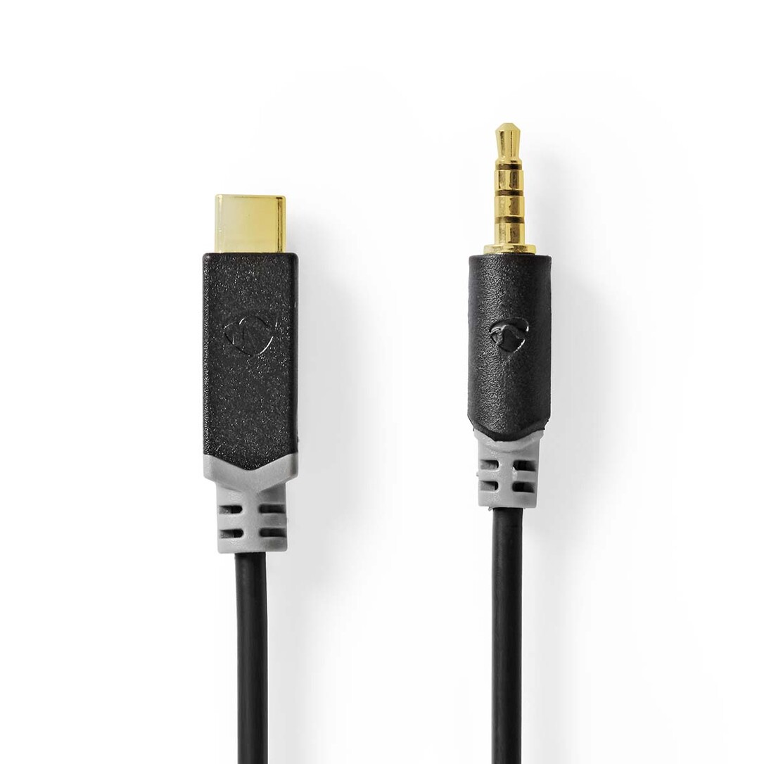 Schwarz Nedis Usb-C™ Adapter / Usb 2.0 / Usb-C™ Stecker / 3.5 Mm Stecker / 1.00 M / Rund / Vergoldet / Pvc / / Box - Bild 4
