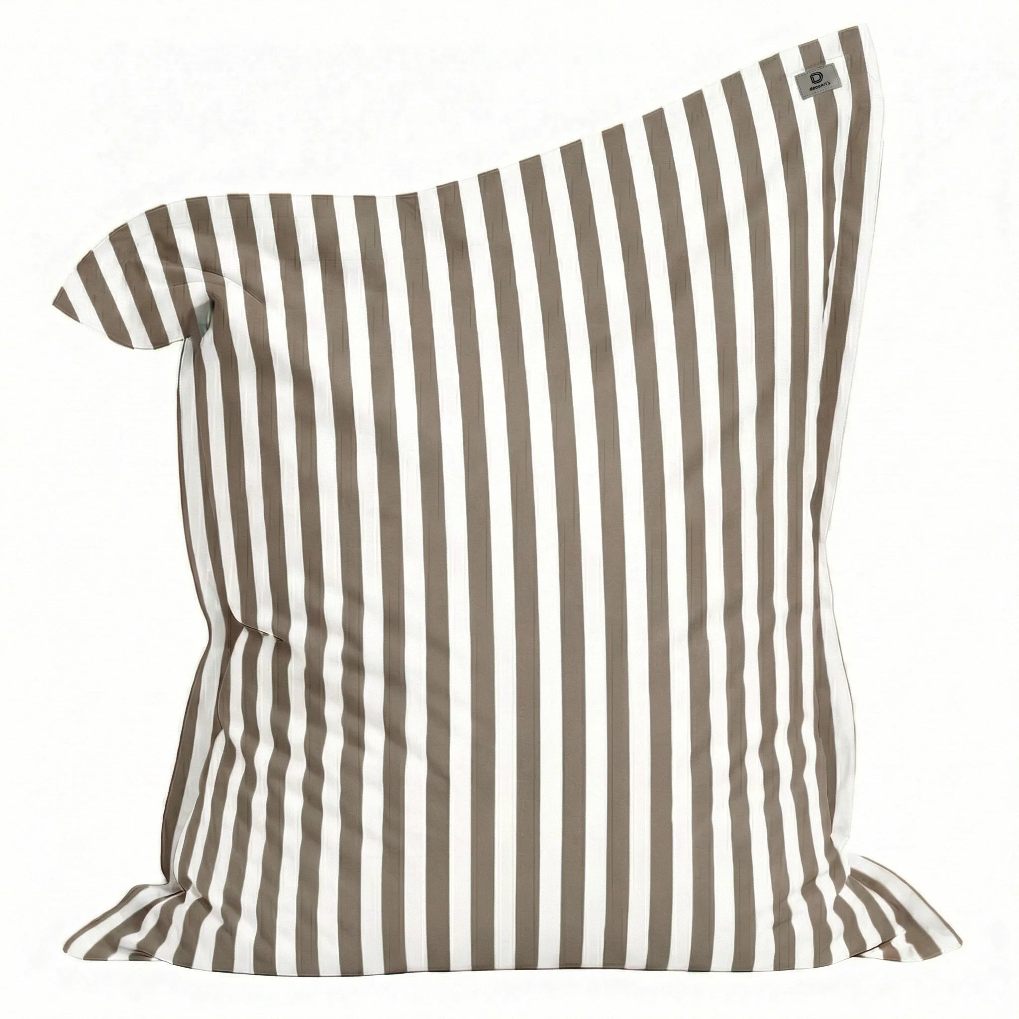 Housse Pour Pouf Géant Xxl 180x140 Rayure Beige - Anti-uv