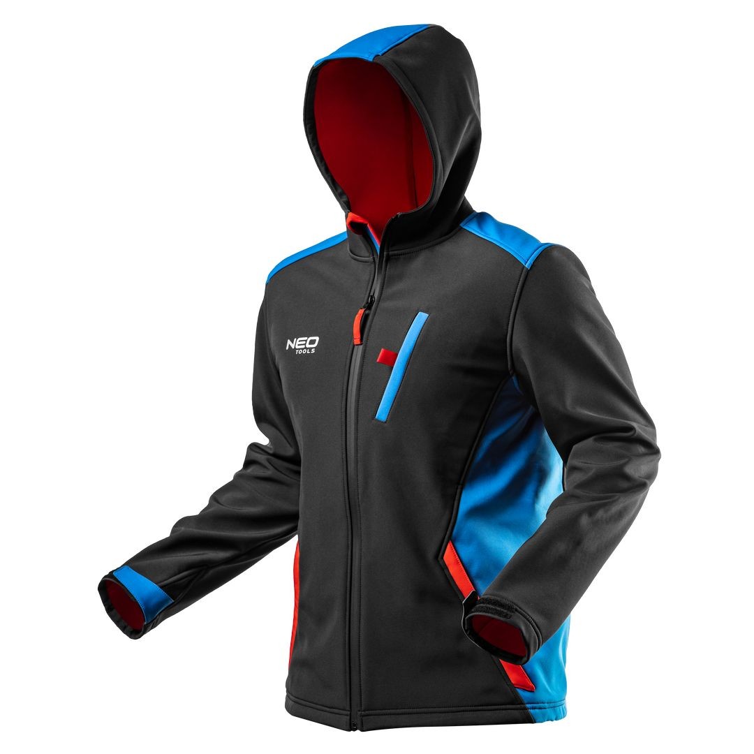 Topex Schwarz Arbeitsjacke, Profi Softshell Jacke Hd+ Neo 52 (L) (L) - Bild 4